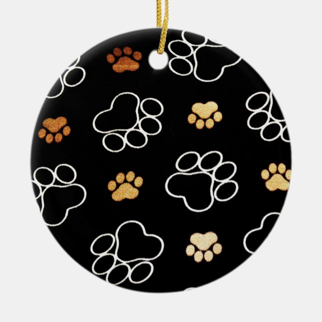 dog prints ornament (Front)