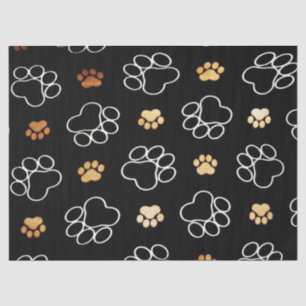 dog prints tissue paper