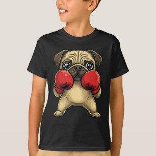 Dog Pug Dressed As A Boxer Funny Boxing T-Shirt