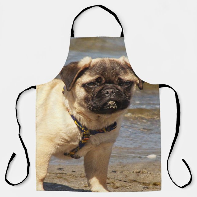 dog,pug,mops Bath Towel Set, set Apron (Front)