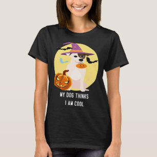 Dog Pug Witch Pumpkin Halloween Women Pugkin Dog L T-Shirt