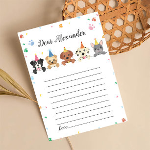 Dog Puppy Birthday Time Capsule Note Message Card