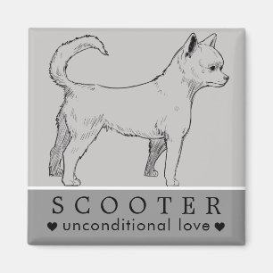 Dog Puppy Pet Personalised Name Magnet