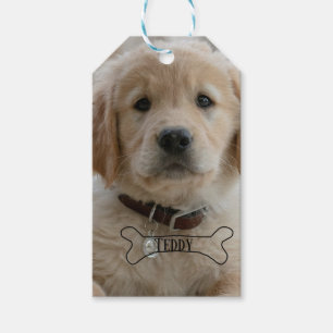 DOG PUPPY PHOTO NAME BONE BEST DOG MOM DAD TRENDY GIFT TAGS