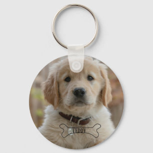 DOG PUPPY PHOTO NAME BONE BEST DOG MOM DAD TRENDY KEY RING
