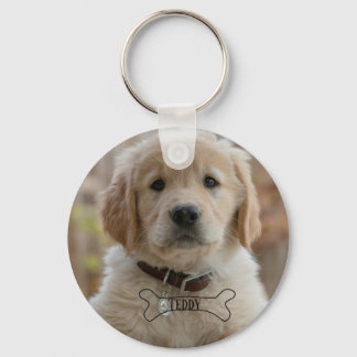 DOG PUPPY PHOTO NAME BONE BEST DOG MOM DAD TRENDY KEY RING