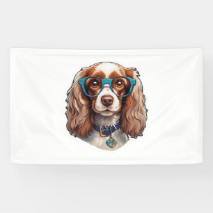Dog Puppy Pooch Cute Funny Glasses Study Student   Banner