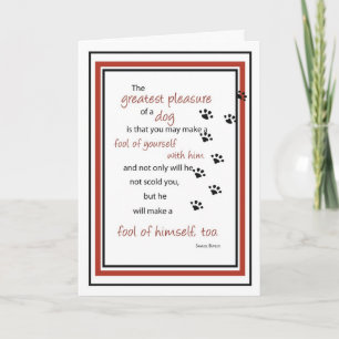 Dog Quote Pawprints Birthday Card