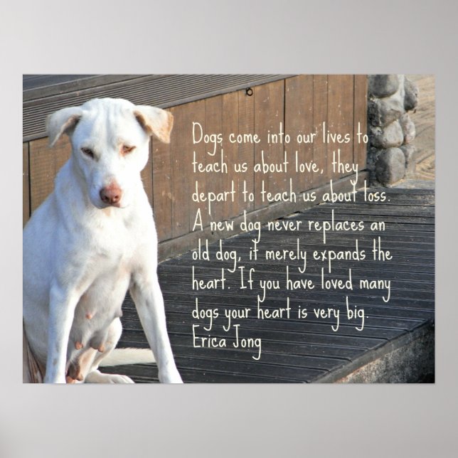 Dog Quote Poster - Erica Jong (Front)