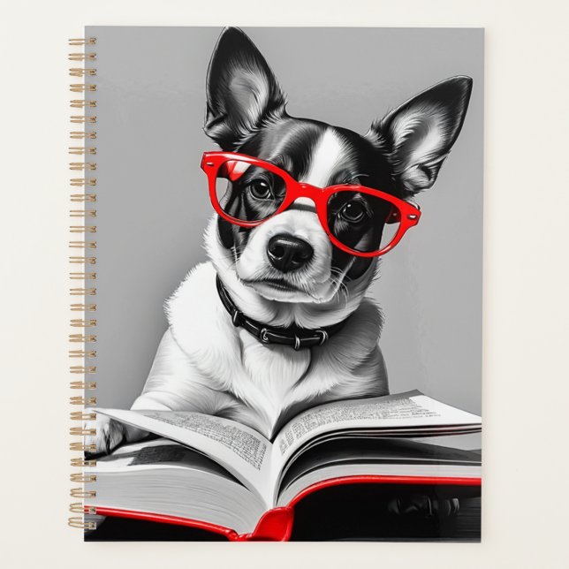 Dog Reading Book Planner (Front)