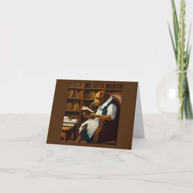 Dog Reading Card (Front)