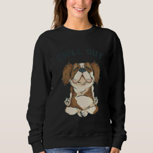 Dog Relaxation Dog Meditation Lotus Seat Yoga Sweatshirt