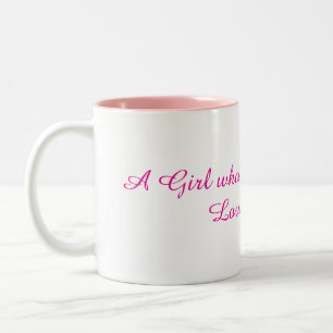 Dog Rescue Dog lover Girl woman pink animal save Two-Tone Coffee Mug