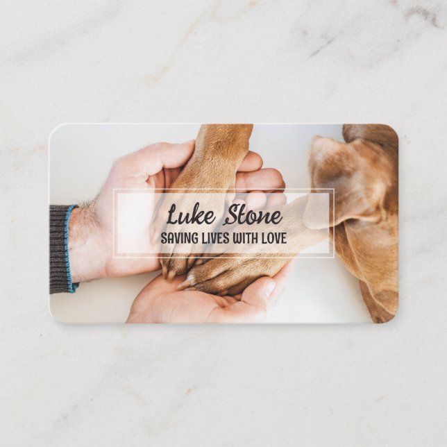 Dog Rescue Dog Sitter Business Card (Front)