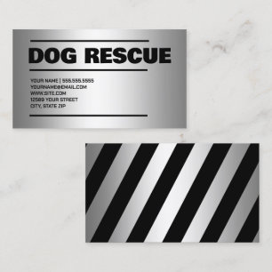 Dog Rescue Silver Business Card