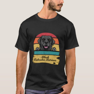 Dog Retro Style Black Labrador Retriever For Chris T-Shirt
