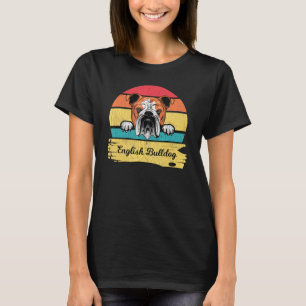 Dog Retro Style English Bulldog T-Shirt