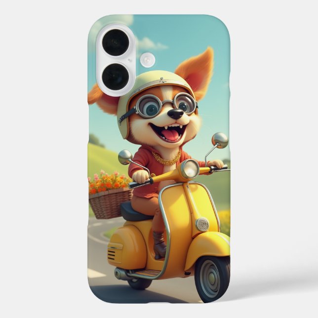 dog riding a scooter Case-Mate iPhone case (Back)