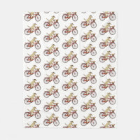 Dog Riding Bicycle with Cute Squirrel Patterned