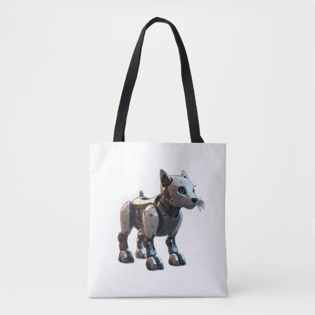 dog robot tote bag (Front)