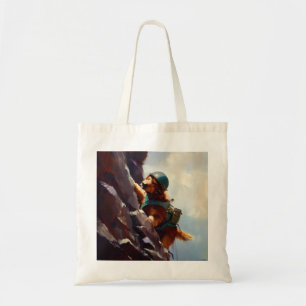 Dog Rock Climbing Tote Bag