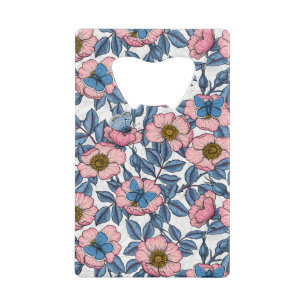 Dog rose and butterflies