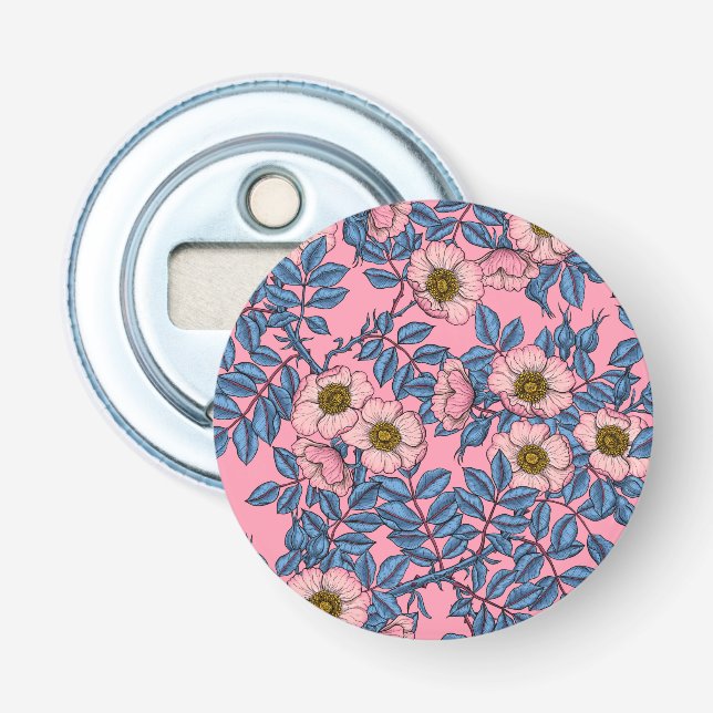 Dog rose pattern bottle opener (Front)