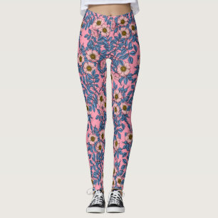 Dog rose pattern leggings