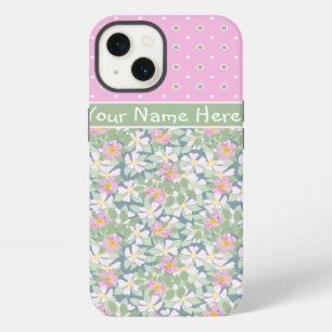 Dog Roses on Navy, Polkas on Pink iPhone 6 Case