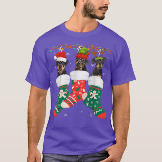 Dog Rottweiler Christmas Socks Funny Xmas Pajama P T-Shirt