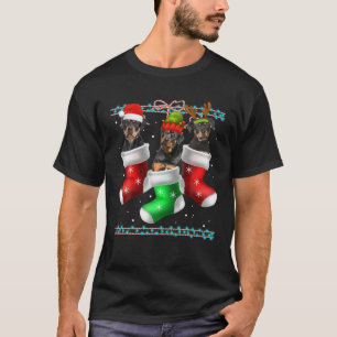 Dog Rottweiler Christmas Socks Funny Xmas Pajama P T-Shirt