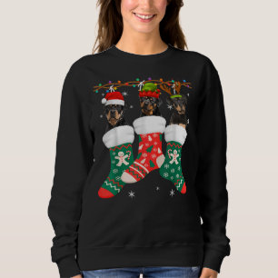Dog Rottweiler Christmas Socks  Xmas Pajama Pet Pu Sweatshirt