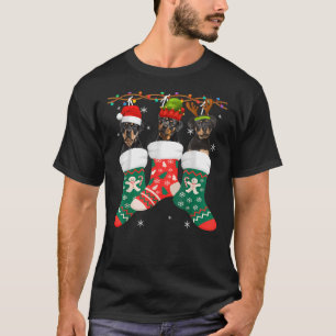 Dog Rottweiler Christmas Socks Xmas Pajama Pet Pu T-Shirt