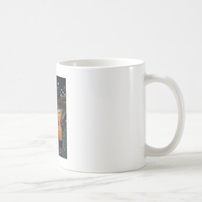 Dog rottweiler drinking iced coffee funny animal mug (Right)