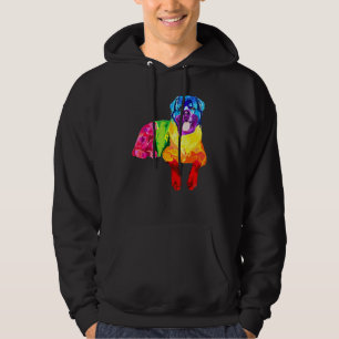 Dog Rottweiler For Women Colourful Rottweiler Men  Hoodie