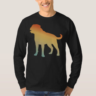 Dog Rottweiler Silhouette Mask Face Cover T-Shirt