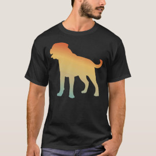 Dog Rottweiler Silhouette Mask Face Cover T-Shirt