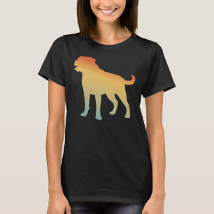 Dog Rottweiler Silhouette Mask Face Cover T-Shirt