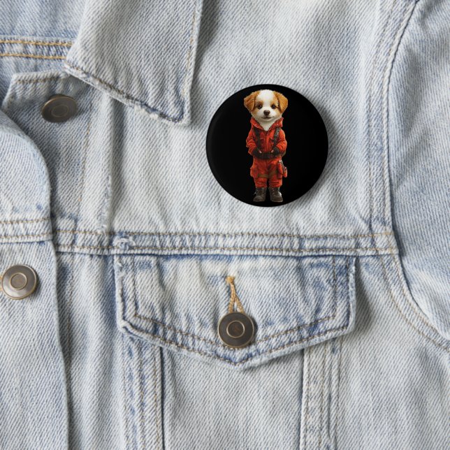 dog round button (In Situ)