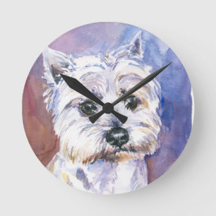 Dog Round Clock