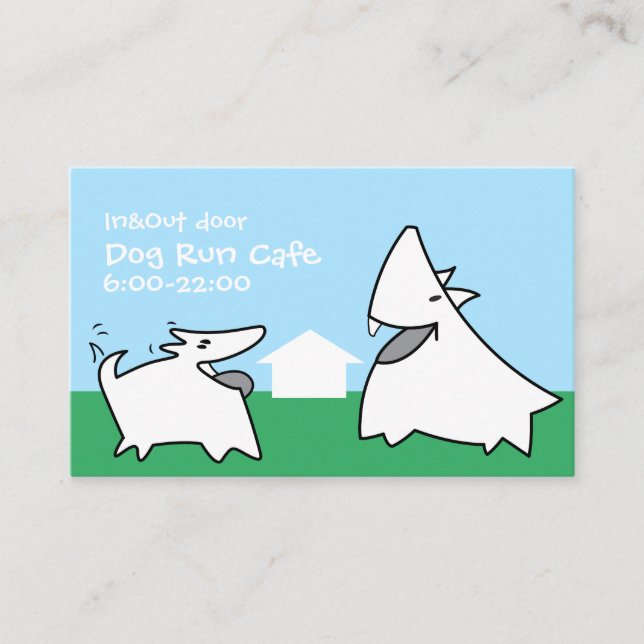 Dog Run Cafe 2 Business Card (Front)
