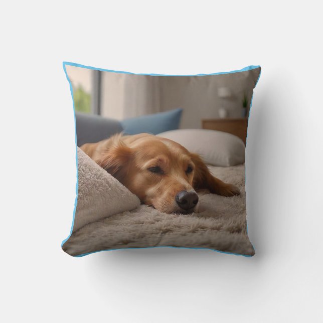 "Dog’s Best Nap Spot" pillow (Front)