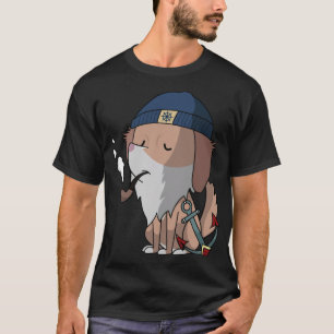 Dog Sailor and smoking watercolor labrador cool  T-Shirt