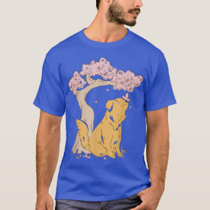 Dog Sakura Cherry Blossom Flower Kawaii Japanese A T-Shirt