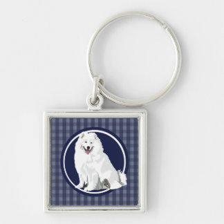 Dog Samoyed Key Ring