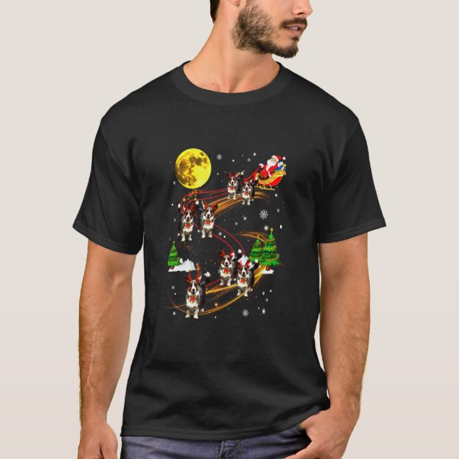 Dog Santa Corgi T-Shirt (Front)