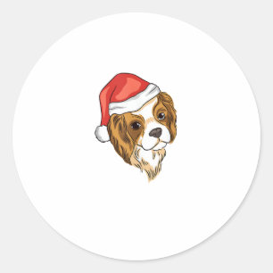 Dog Santa Hat - Funny Christmas _7 Classic Round Sticker