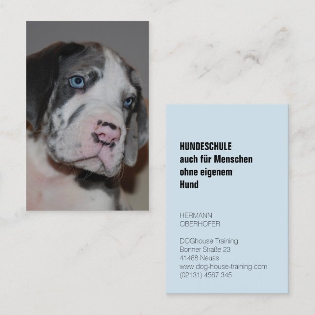 dog school Business cards (Front/Back)