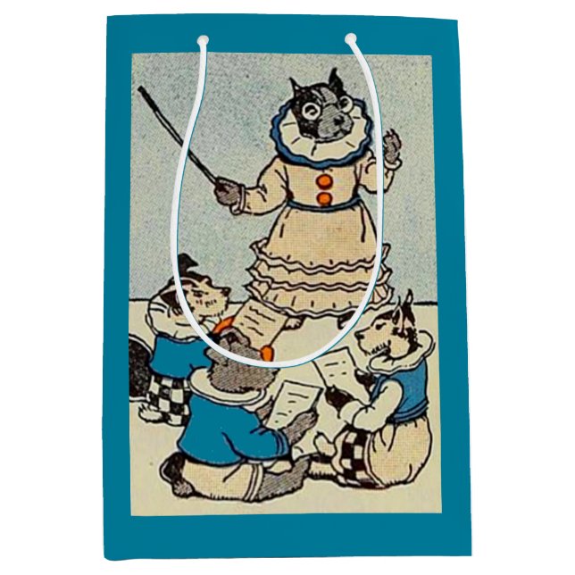 dog school medium gift bag (Front)