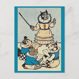 dog school postcard